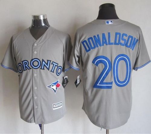 Blue Jays #20 Josh Donaldson Grey New Cool Base Stitched MLB Jersey - Click Image to Close
